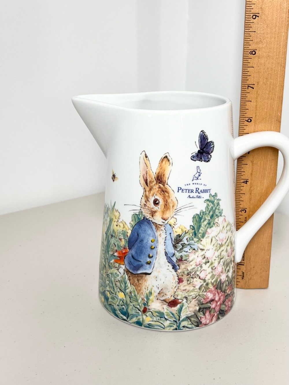 NEW Beatrix Potter Peter Rabbit Ceramic Pitcher 6.5” - Picture 6 of 7